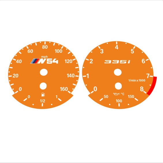 BMW E90 E92 335i 160 MPH Orange - Standard - 150