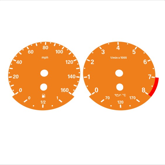 BMW E90 E92 335i 160 MPH Orange - Standard - 153