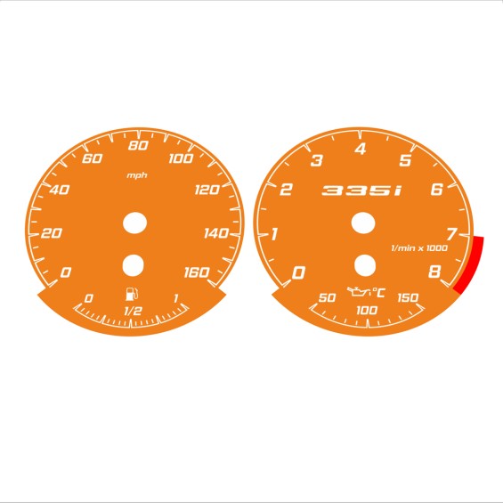BMW E90 E92 335i 160 MPH Orange - Standard - 179