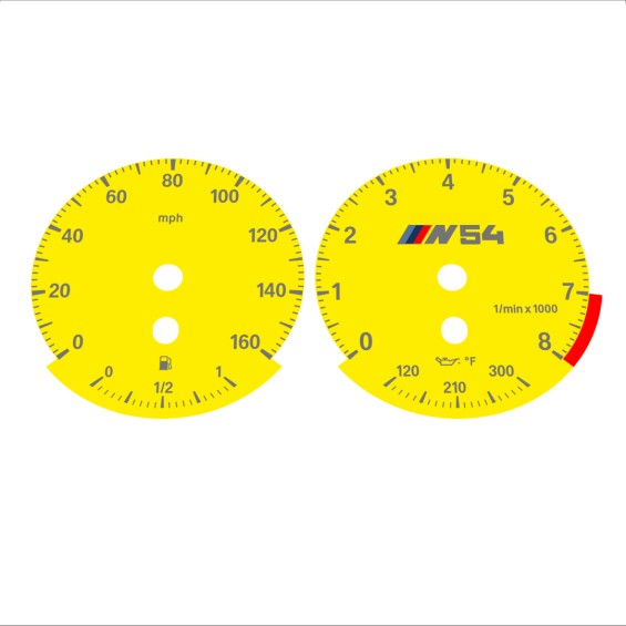 BMW E90 E92 335i 160 MPH Yellow - Standard - 109