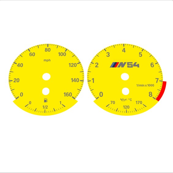 BMW E90 E92 335i 160 MPH Yellow - Standard - 125