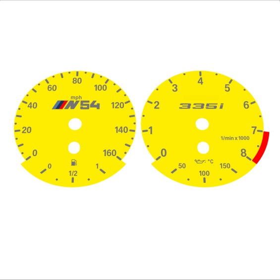 BMW E90 E92 335i 160 MPH Yellow - Standard - 150