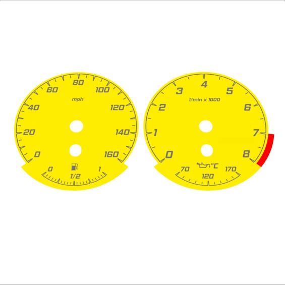 BMW E90 E92 335i 160 MPH Yellow - Standard - 185