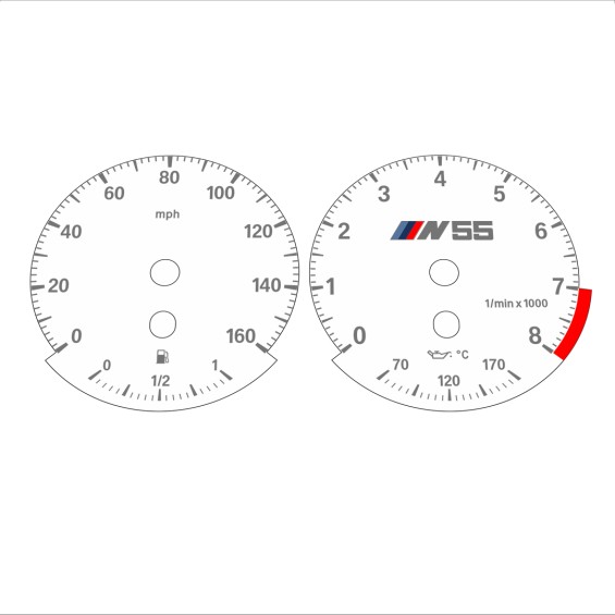 BMW E90 E92 335i 160 MPH White - Standard - 127