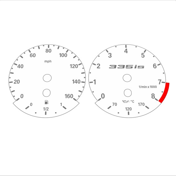 BMW E90 E92 335i 160 MPH White - Standard - 156