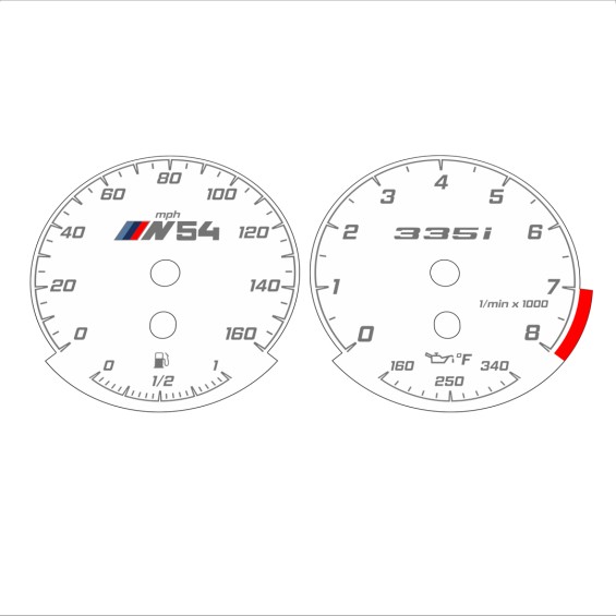 BMW E90 E92 335i 160 MPH White - Standard - 166