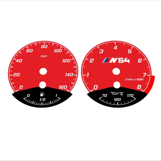 BMW E90 E92 335i 160 MPH Red - Black Bottom - 189