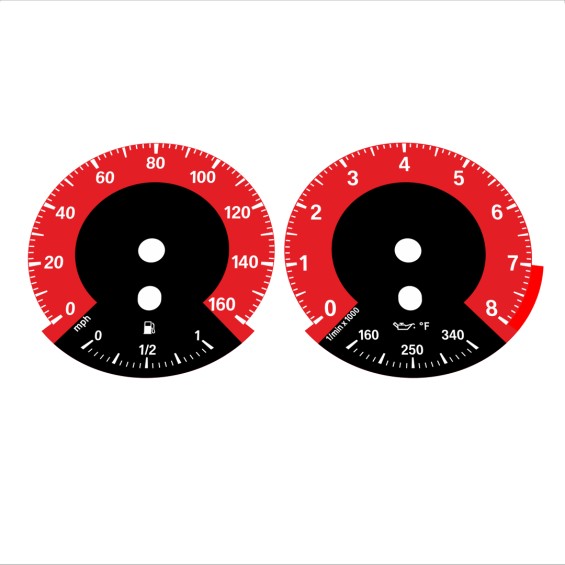 BMW E90 E92 335i 160 MPH Red - 1M Style - 97