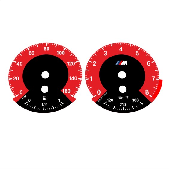 BMW E90 E92 335i 160 MPH Red - 1M Style - 106