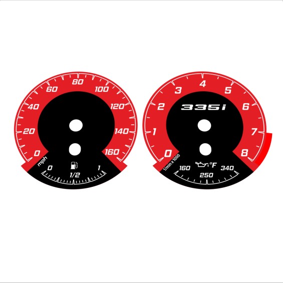 BMW E90 E92 335i 160 MPH Red - 1M Style - 163