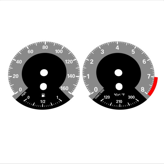 BMW E90 E92 335i 160 MPH Gray - 1M Style - 105