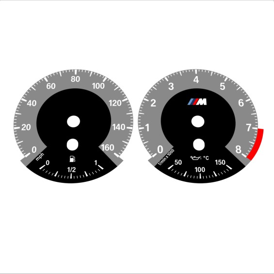 BMW E90 E92 335i 160 MPH Gray - 1M Style - 114