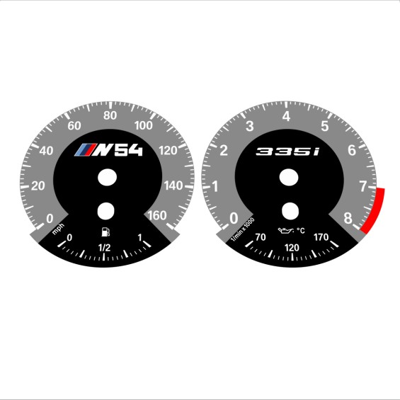 BMW E90 E92 335i 160 MPH Gray - 1M Style - 126