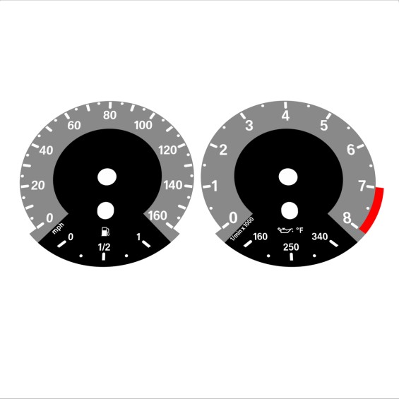 BMW E90 E92 335i 160 MPH Gray - 1M Style - 129