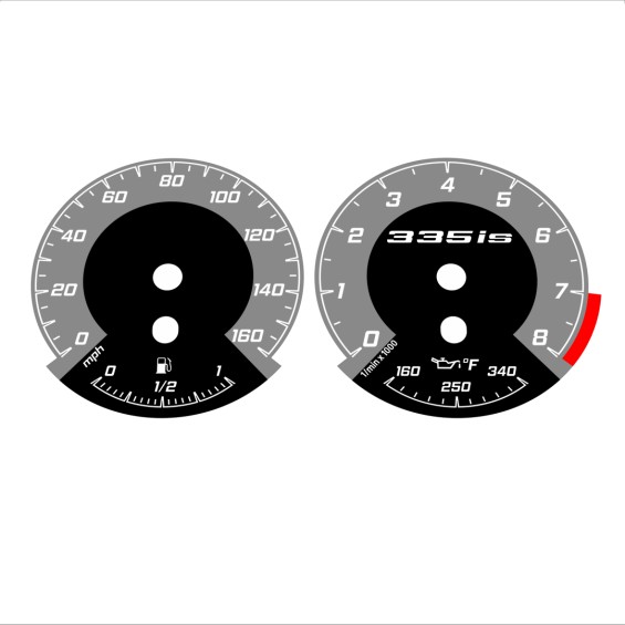 BMW E90 E92 335i 160 MPH Gray - 1M Style - 164