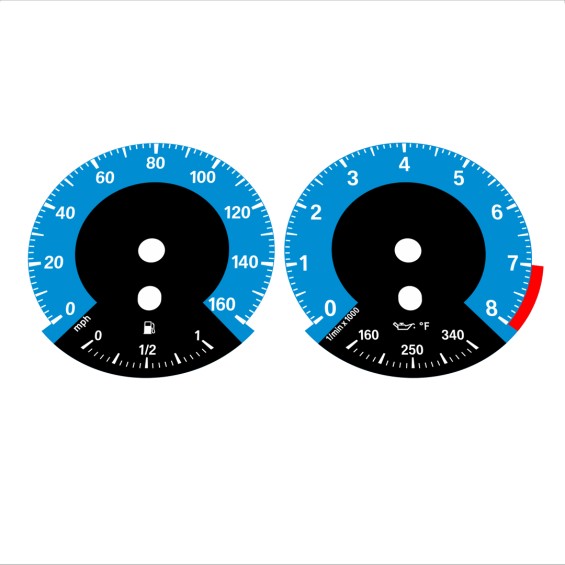 BMW E90 E92 335i 160 MPH Blue - 1M Style - 97