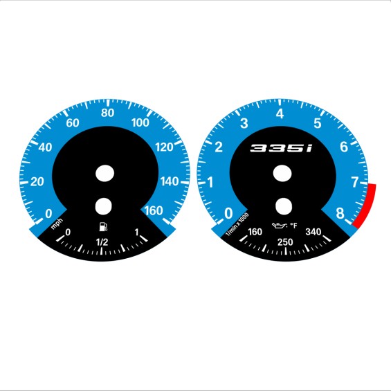 BMW E90 E92 335i 160 MPH Blue - 1M Style - 99