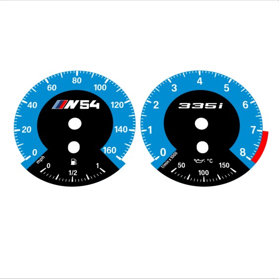 BMW E90 E92 335i 160 MPH Blue - 1M Style - 118