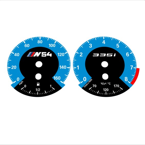 BMW E90 E92 335i 160 MPH Blue - 1M Style - 126