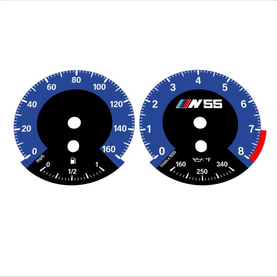 BMW E90 E92 335i 160 MPH Dark Blue - 1M Style - 103