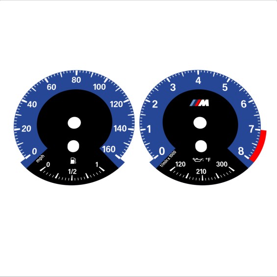 BMW E90 E92 335i 160 MPH Dark Blue - 1M Style - 106