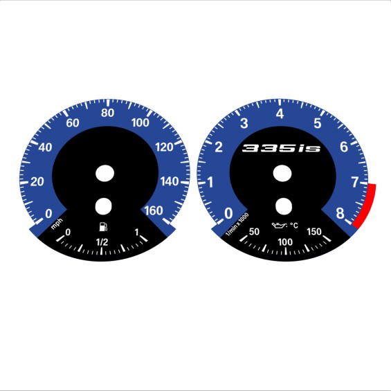 BMW E90 E92 335i 160 MPH Dark Blue - 1M Style - 116