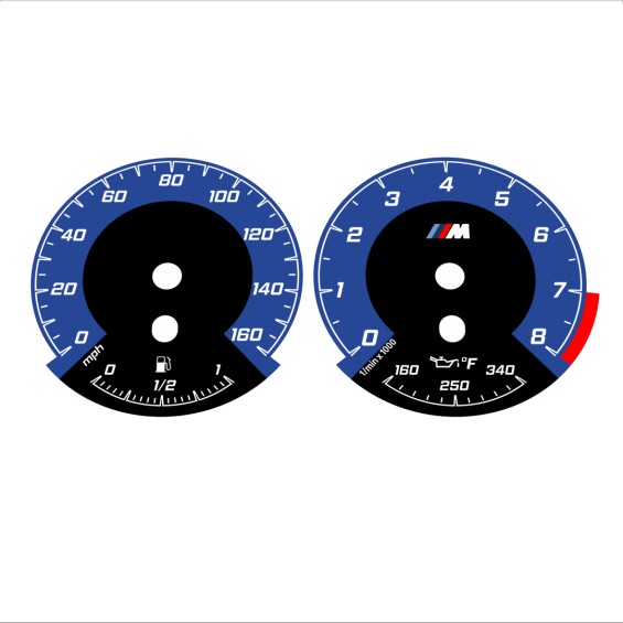 BMW E90 E92 335i 160 MPH Dark Blue - 1M Style - 162