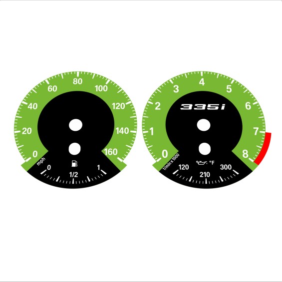 BMW E90 E92 335i 160 MPH Green - 1M Style - 107