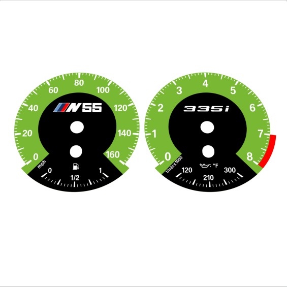BMW E90 E92 335i 160 MPH Green - 1M Style - 112