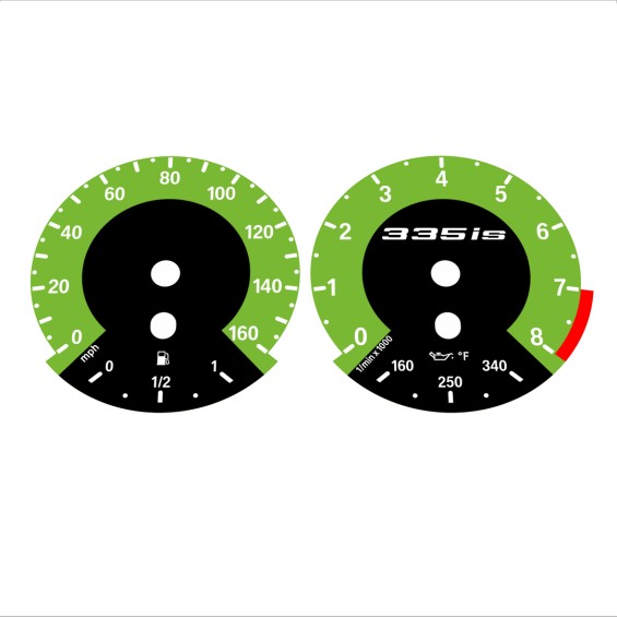 BMW E90 E92 335i 160 MPH Green - 1M Style - 132