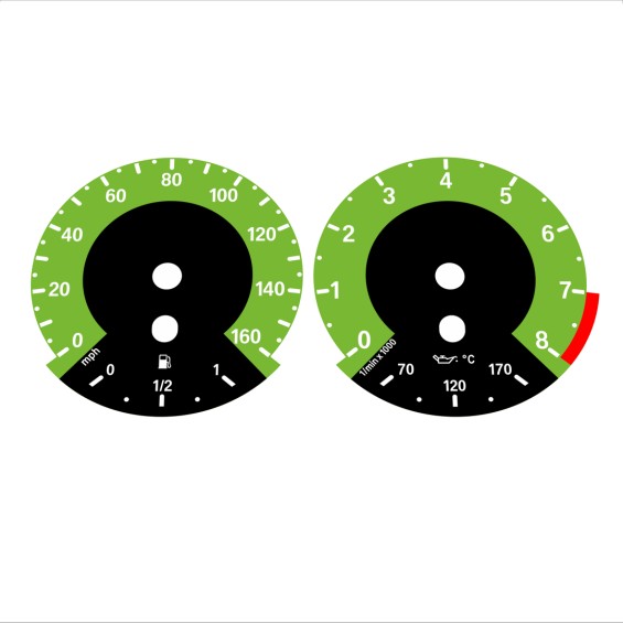 BMW E90 E92 335i 160 MPH Green - 1M Style - 153