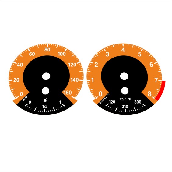 BMW E90 E92 335i 160 MPH Orange - 1M Style - 105