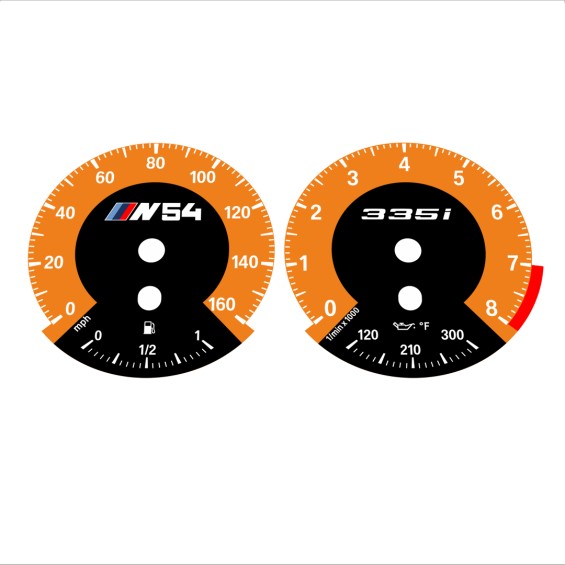 BMW E90 E92 335i 160 MPH Orange - 1M Style - 110