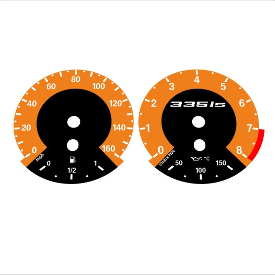 BMW E90 E92 335i 160 MPH Orange - 1M Style - 148