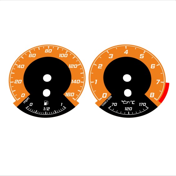 BMW E90 E92 335i 160 MPH Orange - 1M Style - 185