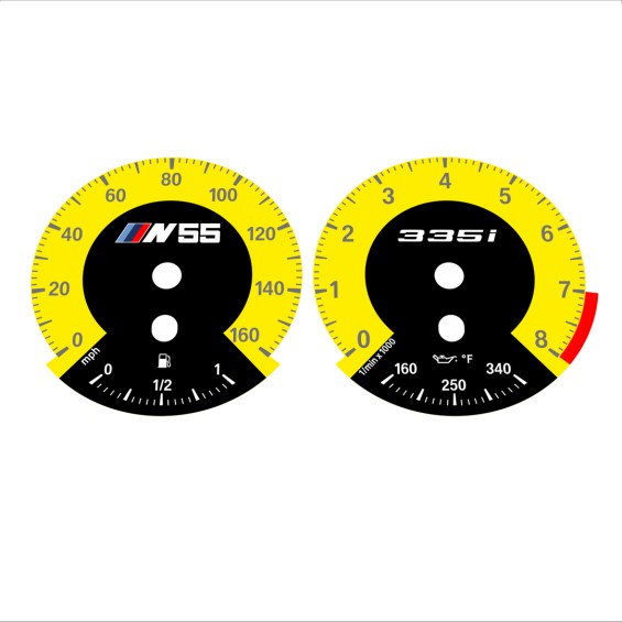 BMW E90 E92 335i 160 MPH Yellow - 1M Style - 104