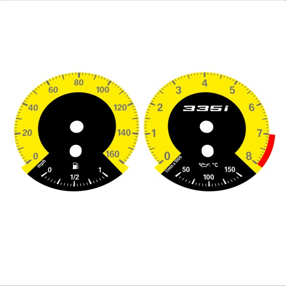 BMW E90 E92 335i 160 MPH Yellow - 1M Style - 114