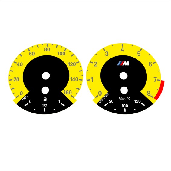 BMW E90 E92 335i 160 MPH Yellow - 1M Style - 145