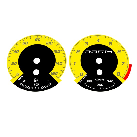 BMW E90 E92 335i 160 MPH Yellow - 1M Style - 163