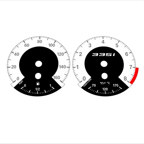 BMW E90 E92 335i 160 MPH White - 1M Style - 124