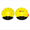 BMW E90 E92 335i 160 MPH+km/h Yellow - Black Bottom - 77