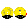 BMW E90 E92 335i 160 MPH+km/h Yellow - Black Bottom - 80