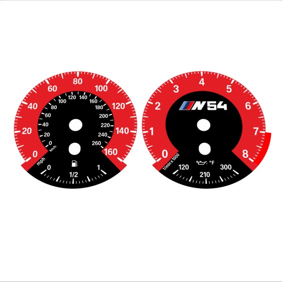 BMW E90 E92 335i 160 MPH+km/h Red - 1M Style - 83