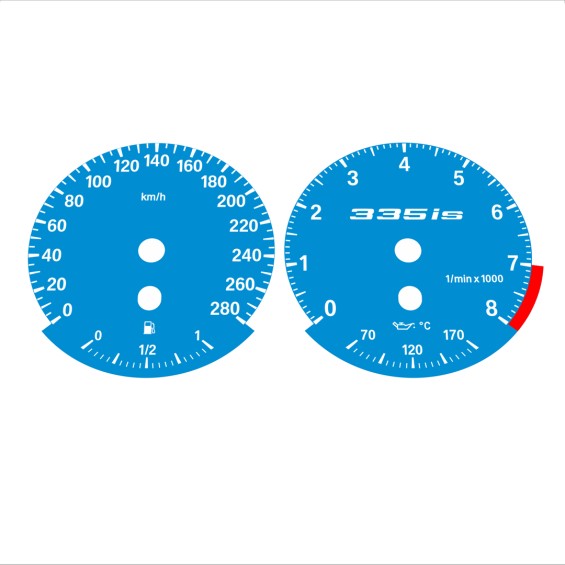 BMW E90 E92 335i 280 KM/H Blue - Standard - 52