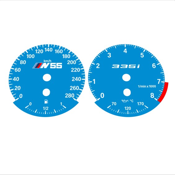 BMW E90 E92 335i 280 KM/H Blue - Standard - 56
