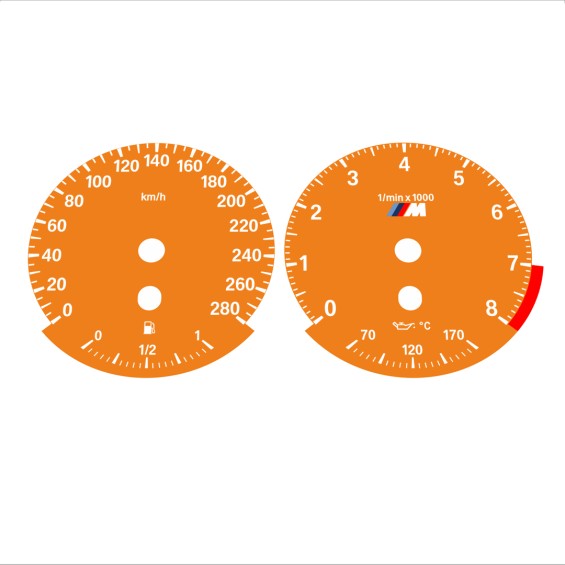 BMW E90 E92 335i 280 KM/H Orange - Standard - 50