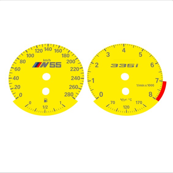 BMW E90 E92 335i 280 KM/H Yellow - Standard - 56