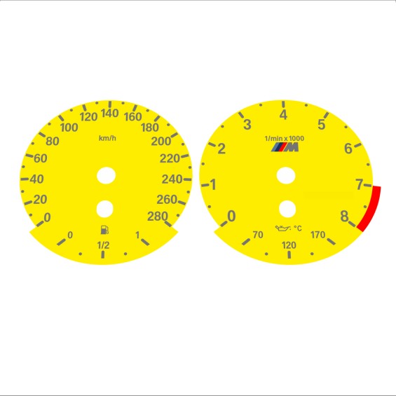 BMW E90 E92 335i 280 KM/H Yellow - Standard - 66