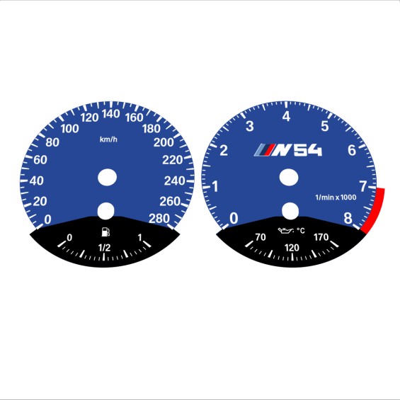 BMW E90 E92 335i 280 KM/H Dark Blue - Black Bottom - 53