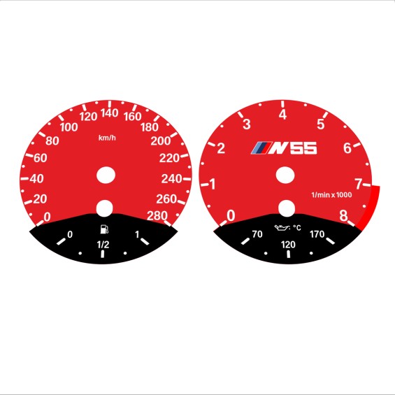 BMW E90 E92 335i 280 KM/H Red - Black Bottom - 71